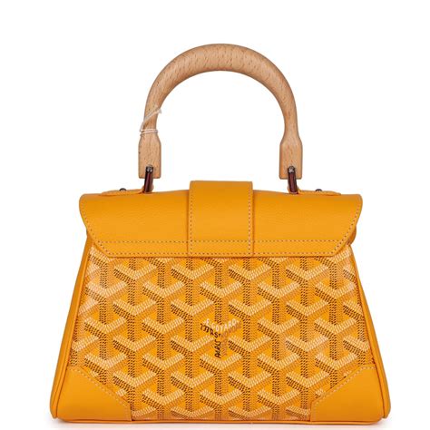 yellow goyardine purse